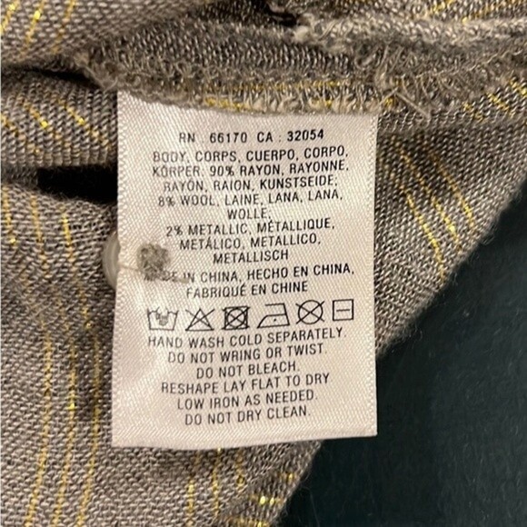 Anthropologie Akemi & Kin Itzel metallic button down blouse size 0 - Picture 9 of 10